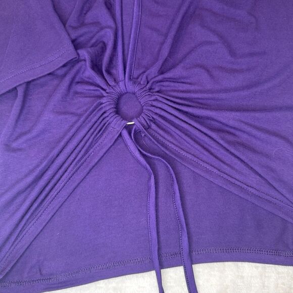 Free w/ $15 purchase Zeagoo Crystal Tank Top Blouse Purple Small Open Back Charm - Picture 8 of 10